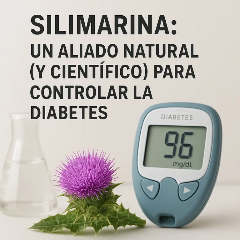 Diabetes y la importancia de la silimarina como aliado natural (y científico) para controlarla. Glucómetro con un cardo mariano.